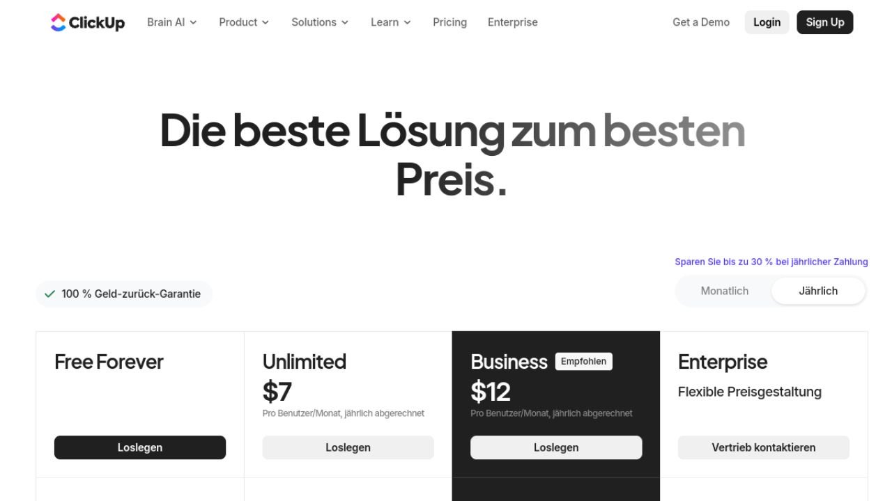 ClickUp Produktvorschau 3