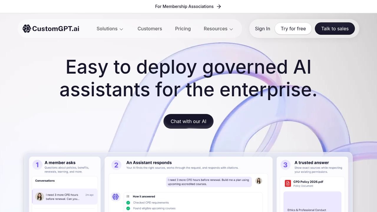 CustomGPT.ai Produktvorschau 3