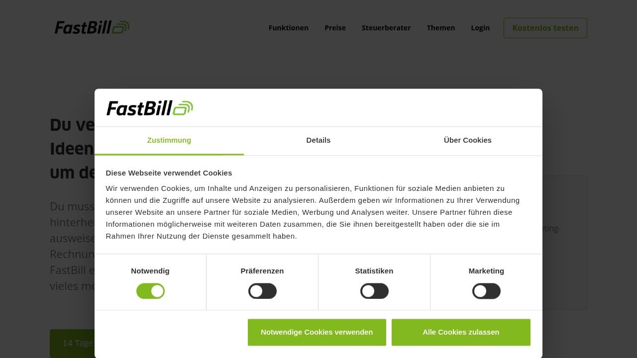 FastBill Produktvorschau 2