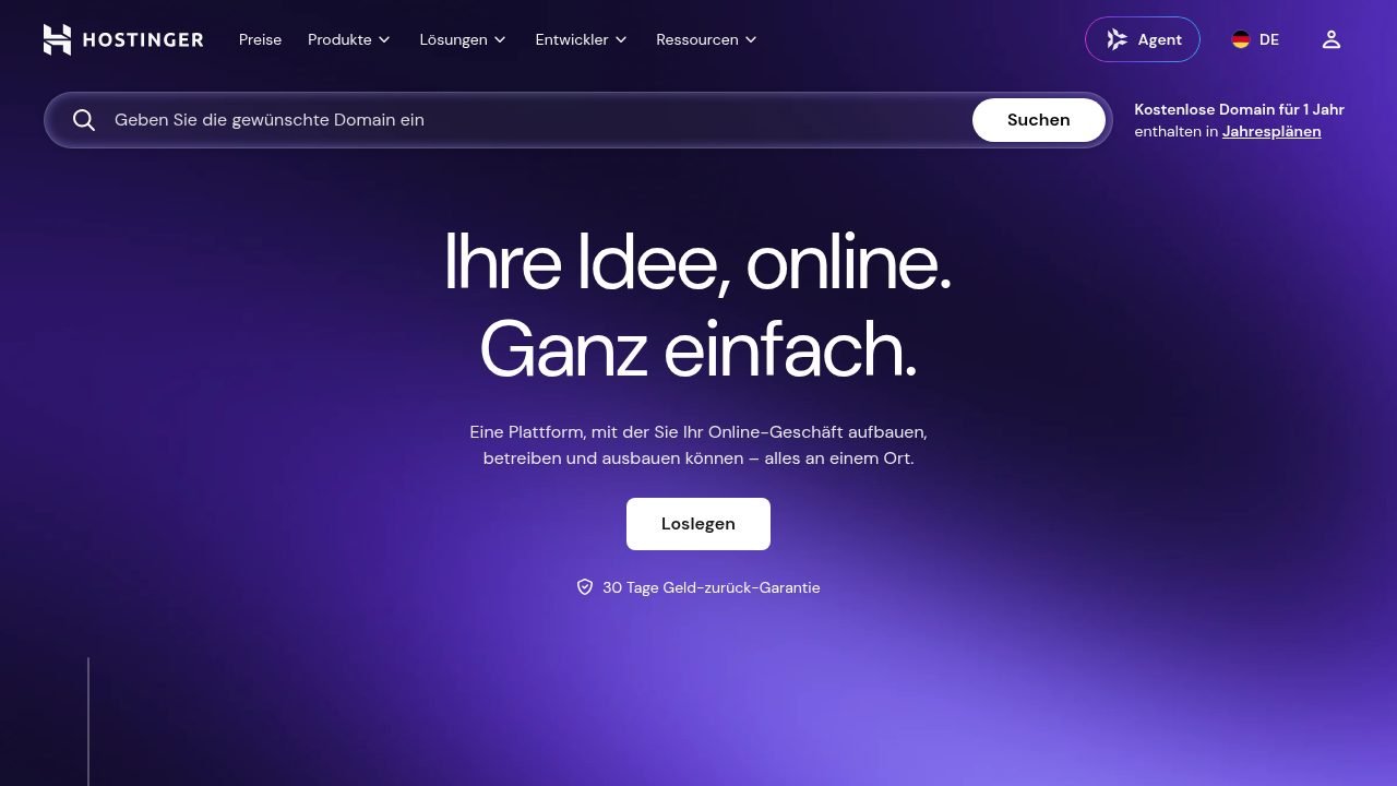 Hostinger Produktvorschau 1
