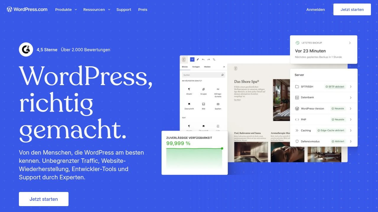 WordPress.com Produktvorschau 1